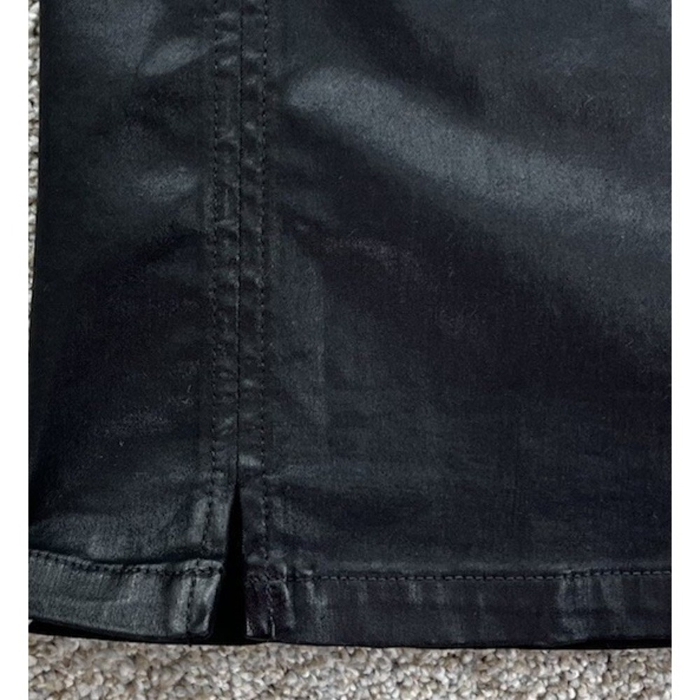 AG Adriano Goldschmied Mini Skirt Womens 24 Black Adaline A-Line Coated USA Made - Picture 9 of 11